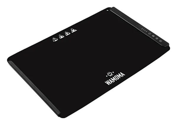Wamoma food warming mat in black with touch controls